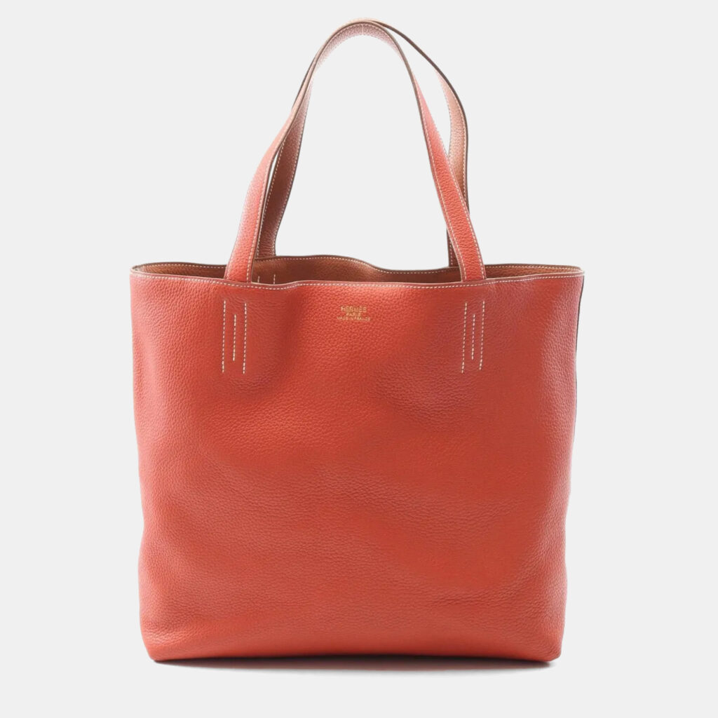 Hermes Doble Sense36 Brown Sanguine Clemence Leather Q Tote Hermes Doble Sense36 Brown Sanguine Clemence Leather Q Tote
