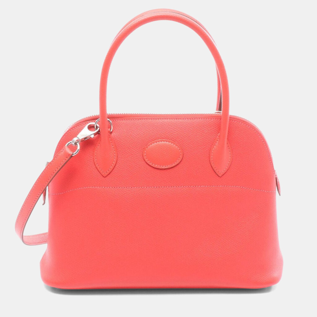 Hermes Bolide27 Shoulder Handbag 041693Ck Epsom Leather Rose Jaipur