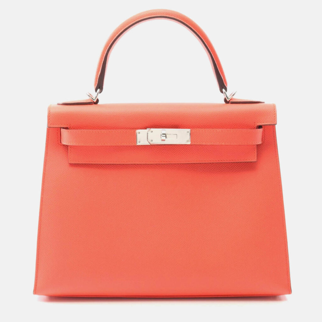 Hermes Kelly 28 Rose Texas Epsom Leather Shoulder Bag