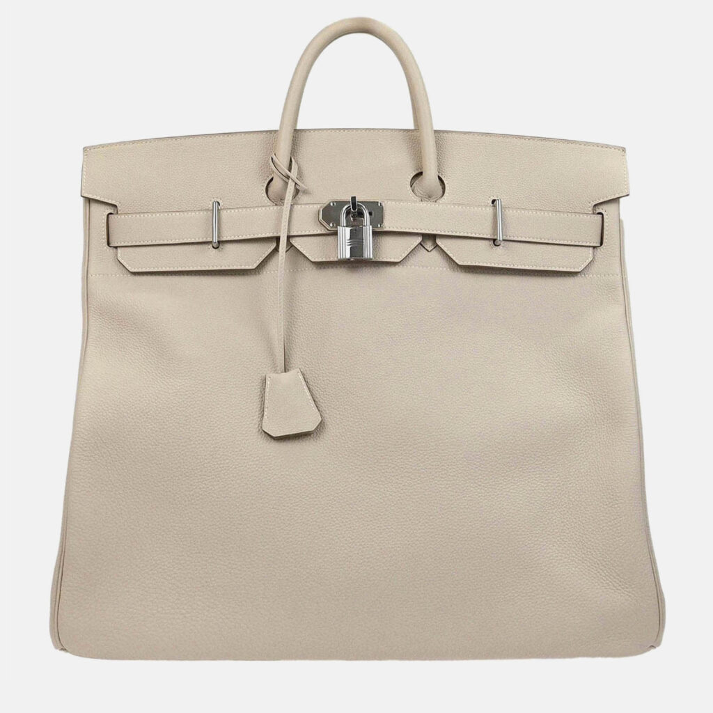 Hermes Haut a Courroies 50 Craie Togo Handbag