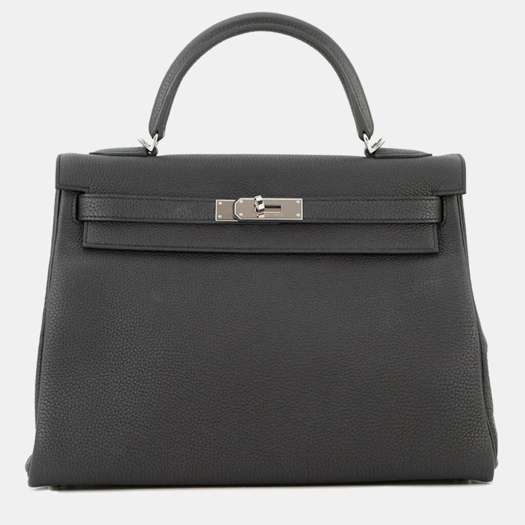 Hermes Kelly Retourne 32 Black Togo Leather Bag Hermes Kelly Retourne 32 Black Togo Leather Bag