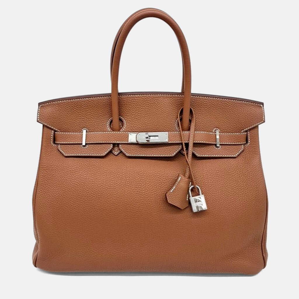 Hermes Birkin 35 Brown Leather Bag