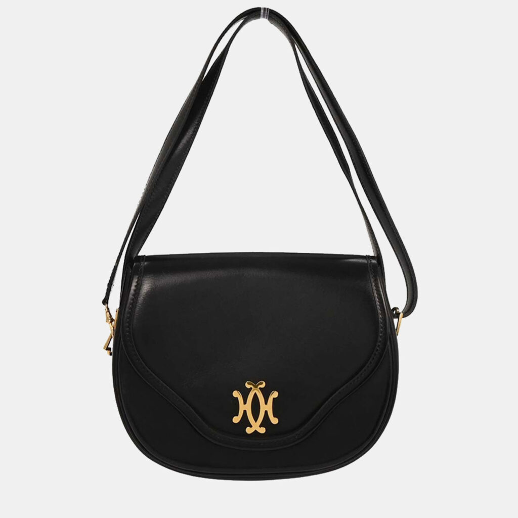 Hermes Black Box Calf Double H Shoulder Bag Hermes Black Box Calf Double H Shoulder Bag