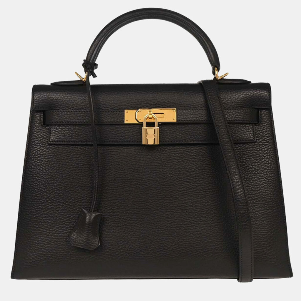 Hermes Black Ardennes Kelly 32 Sellier Handbag Hermes Black Ardennes Kelly 32 Sellier Handbag