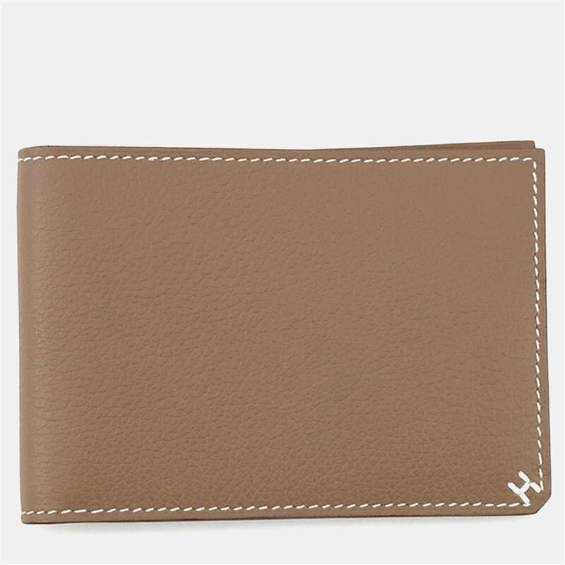 Hermes Hsellier Horizontal Etoupe Evercolor Card Case