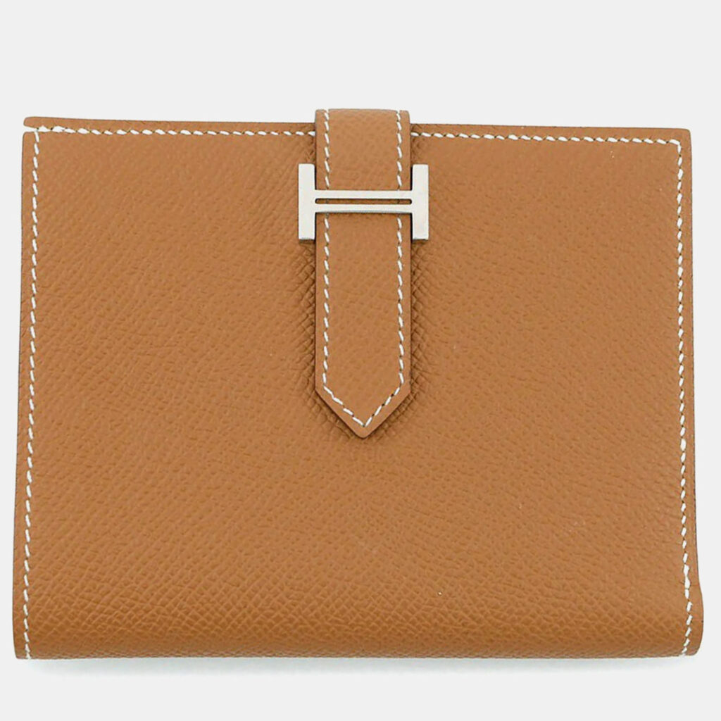 Hermes Bean Compact Gold Epsom Wallet Hermes Bean Compact Gold Epsom Wallet