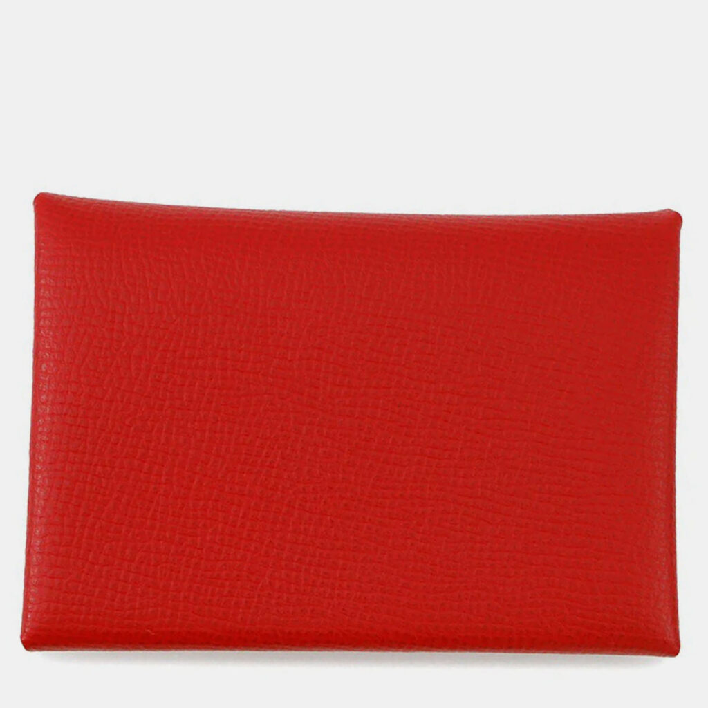 Hermes Calvi Duo Rouge Casaque Epsom