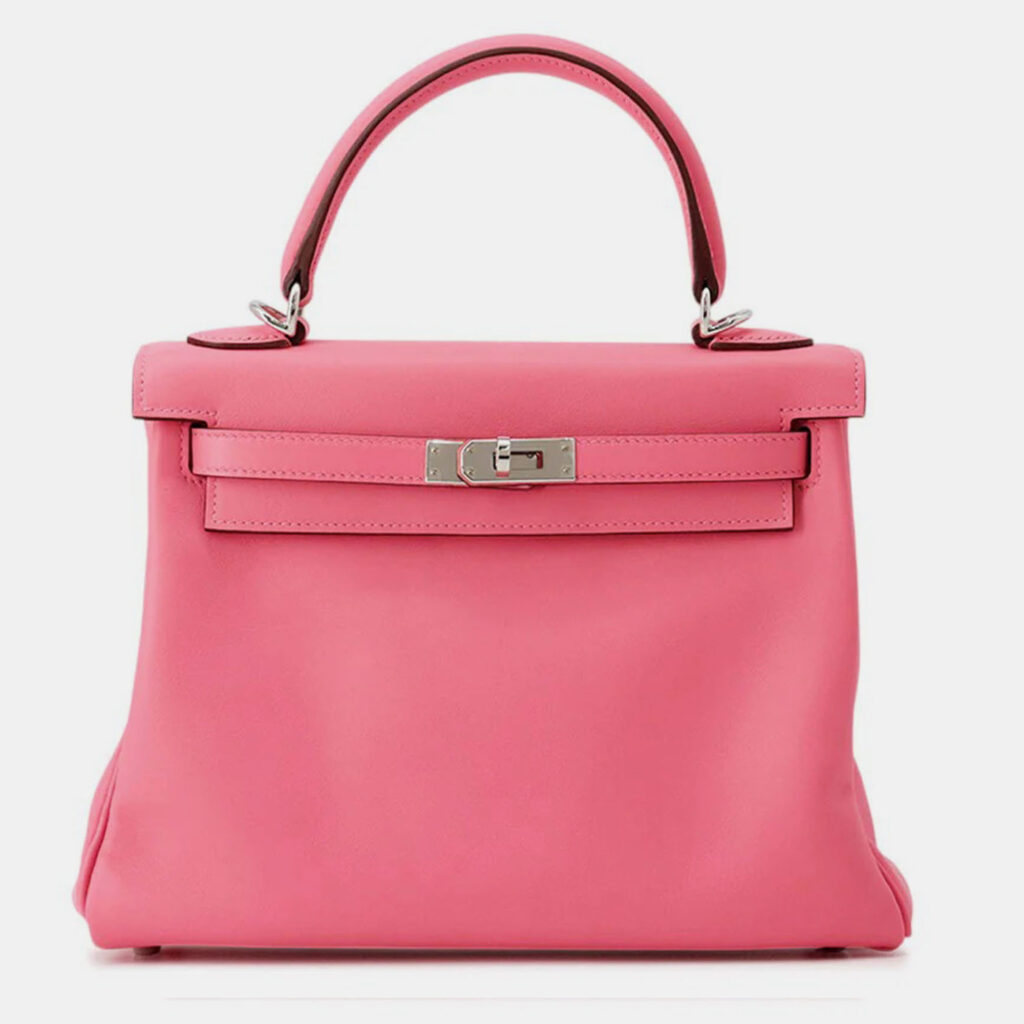 Hermes Kelly Retourne Rose Azalee Swift Leather Size 25 Hermes Kelly Retourne Rose Azalee Swift Leather Size 25