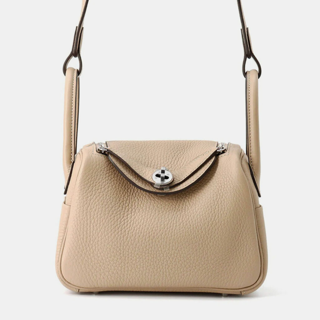 Hermes Lindy Trench/Etoupe Taurillon Clemence Size Mini Hermes Lindy Trench/Etoupe Taurillon Clemence Size Mini