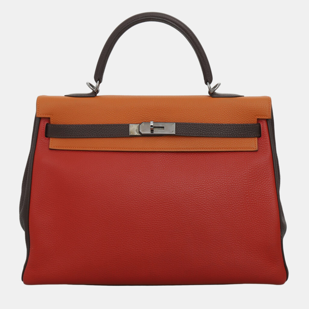 Hermes Kelly 35 Tricolor Retourne Bag Hermes Kelly 35 Tricolor Retourne Bag