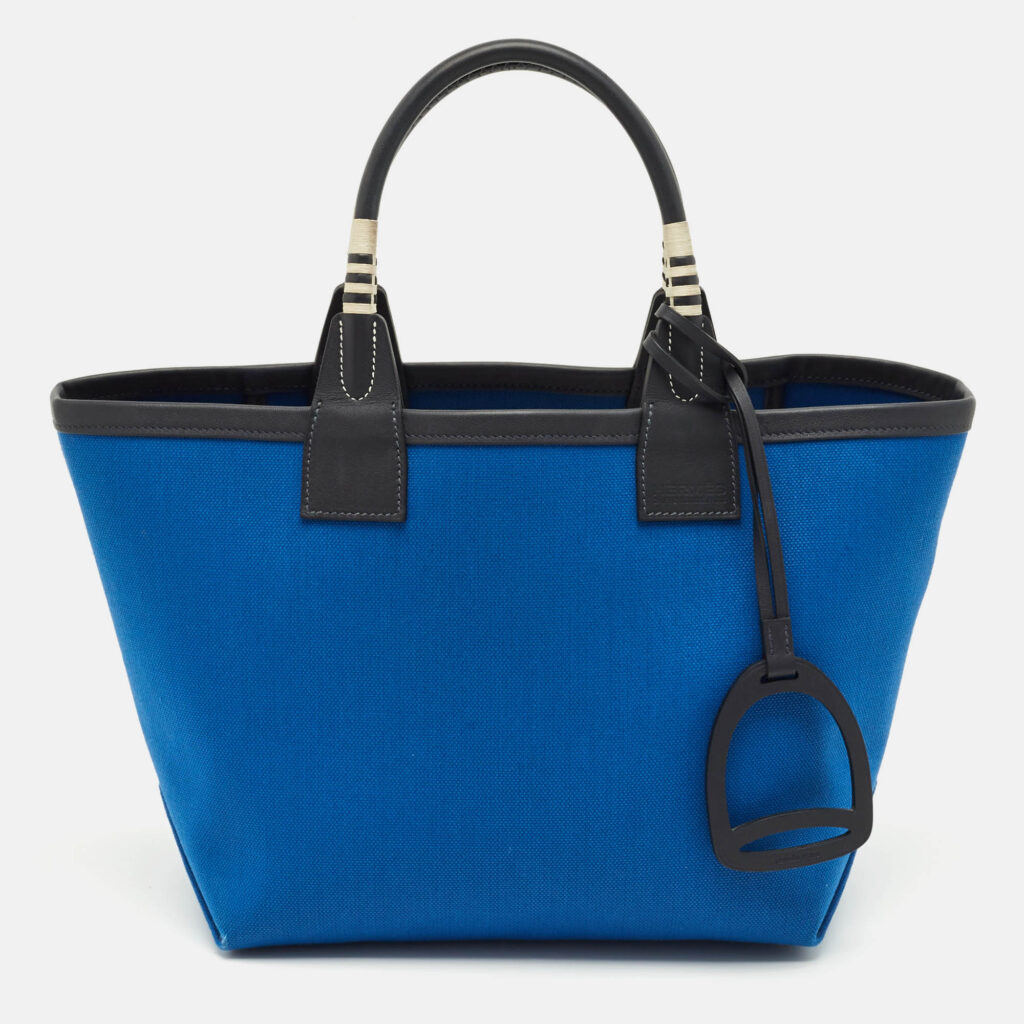 Hermes Bleu de France/Caban Militaire Canvas and Swift Leather Steeple 25 Bag Hermes Bleu de France/Caban Militaire Canvas and Swift Leather Steeple 25 Bag
