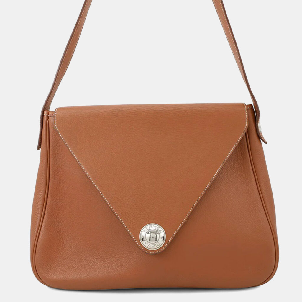 Hermes Christine Cognac Taurillon Clemence Bag