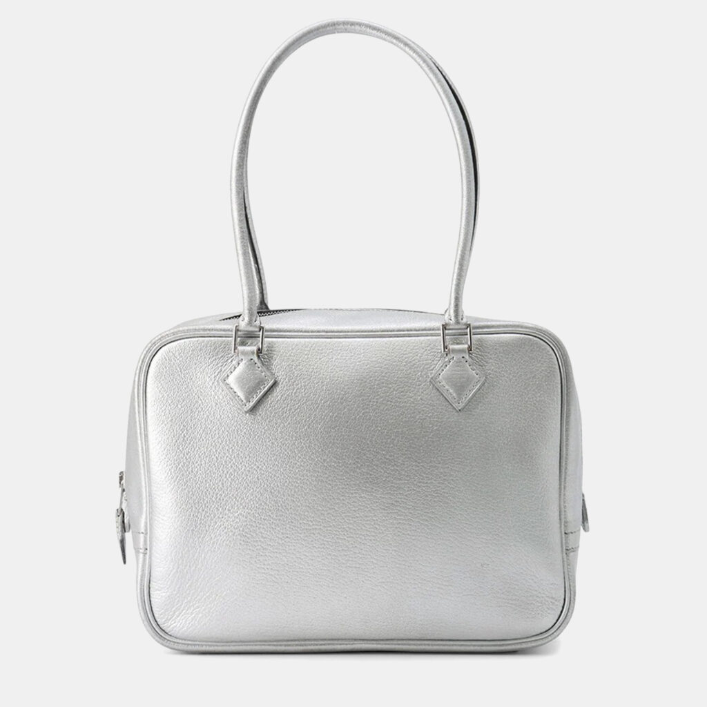 Hermes Plume Olympic Limited Size Mini Silver Chevre Myzore Goatskin Bag