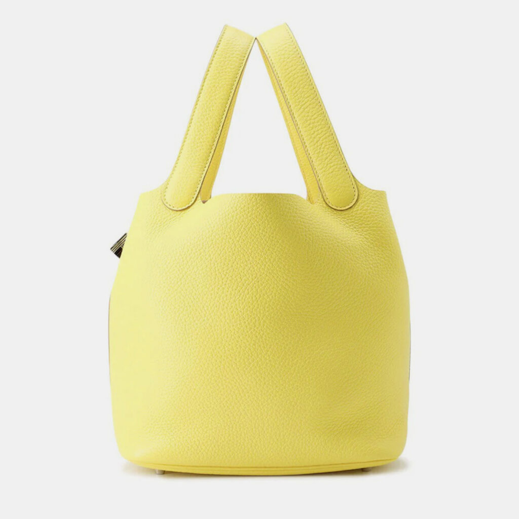 Hermes Picotin Lock Lime Taurillon Clemence MM Hermes Picotin Lock Lime Taurillon Clemence MM