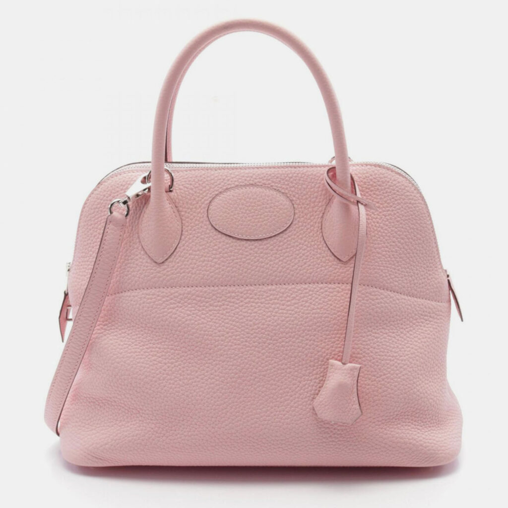 Hermes Bolide 31 Verso Rose Sakura Taurillon Clemence Leather Handbag Hermes Bolide 31 Verso Rose Sakura Taurillon Clemence Leather Handbag