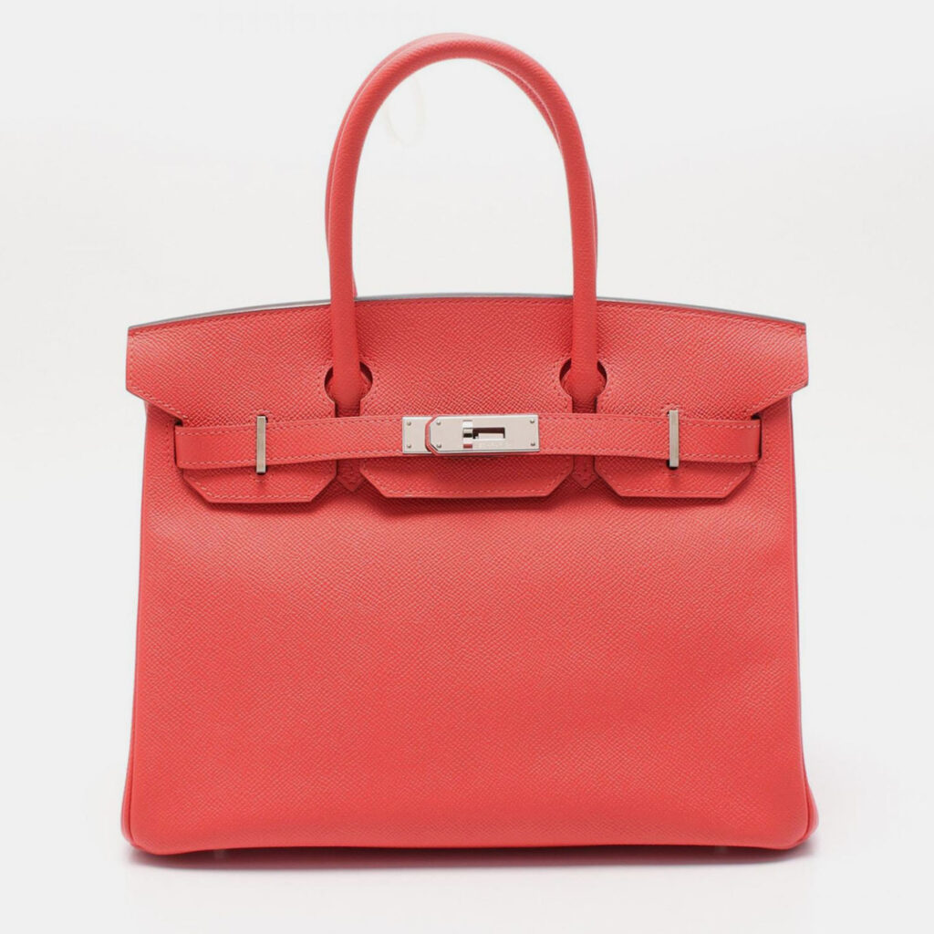 Hermes Birkin 30 Rouge Pivoine Epsom Leather Tote Bag Hermes Birkin 30 Rouge Pivoine Epsom Leather Tote Bag