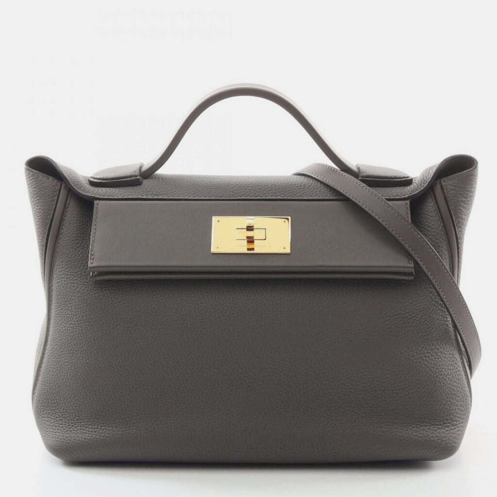 Hermes 24/24 Etain Togo Leather Shoulder Bag Hermes 24/24 Etain Togo Leather Shoulder Bag