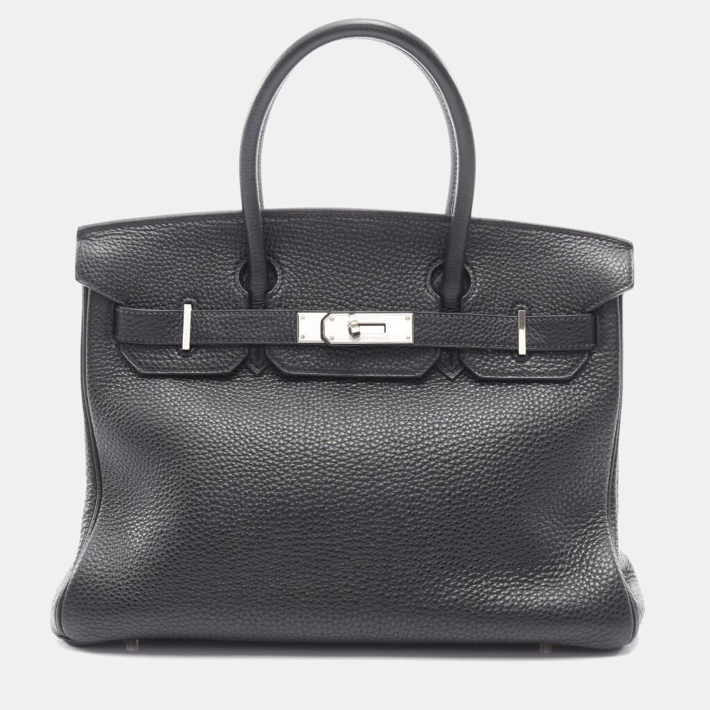 Hermes Birkin 30 Black Taurillon Clemence Leather Tote Bag Hermes Birkin 30 Black Taurillon Clemence Leather Tote Bag