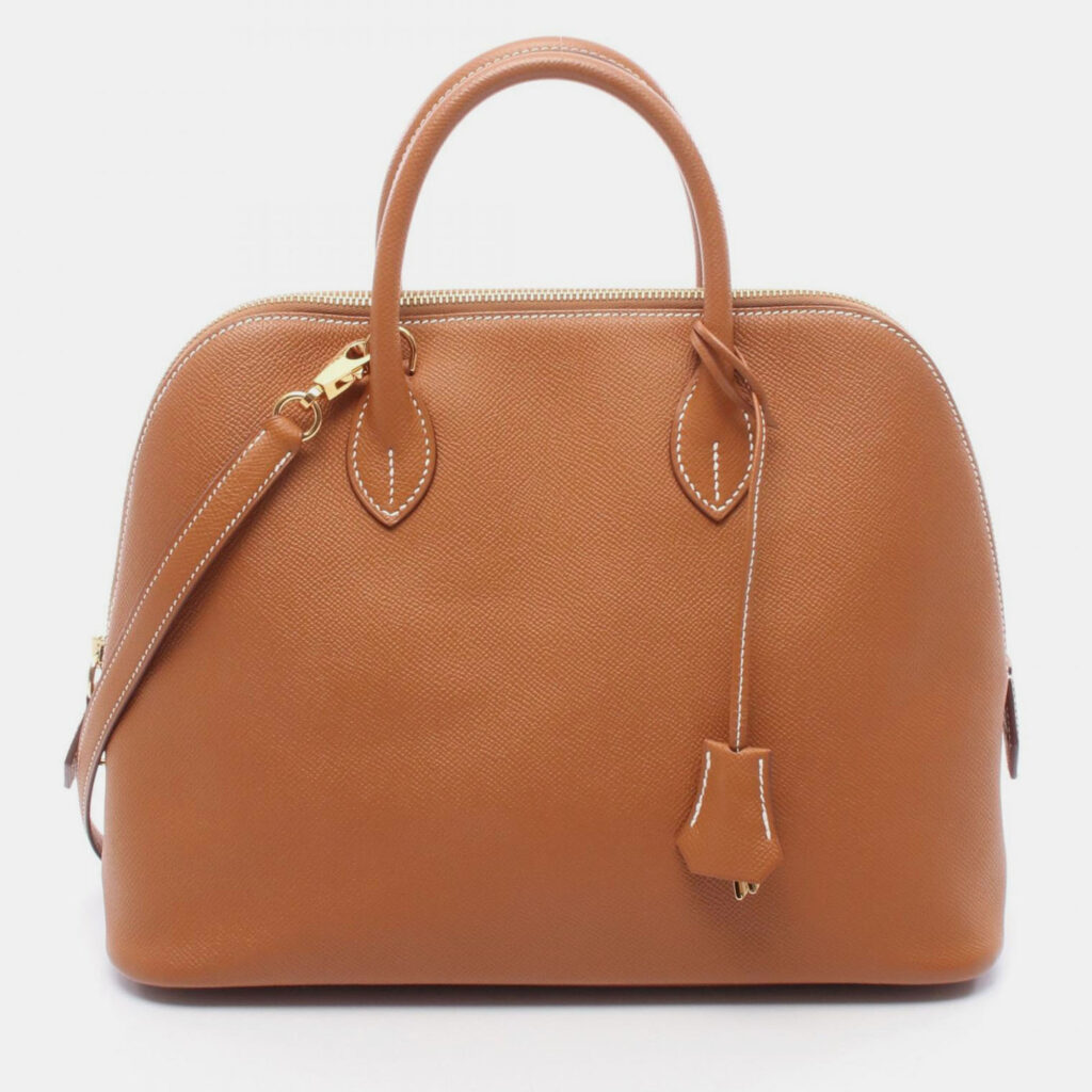 Hermes Bolide 31 Gold Epsom Leather Handbag