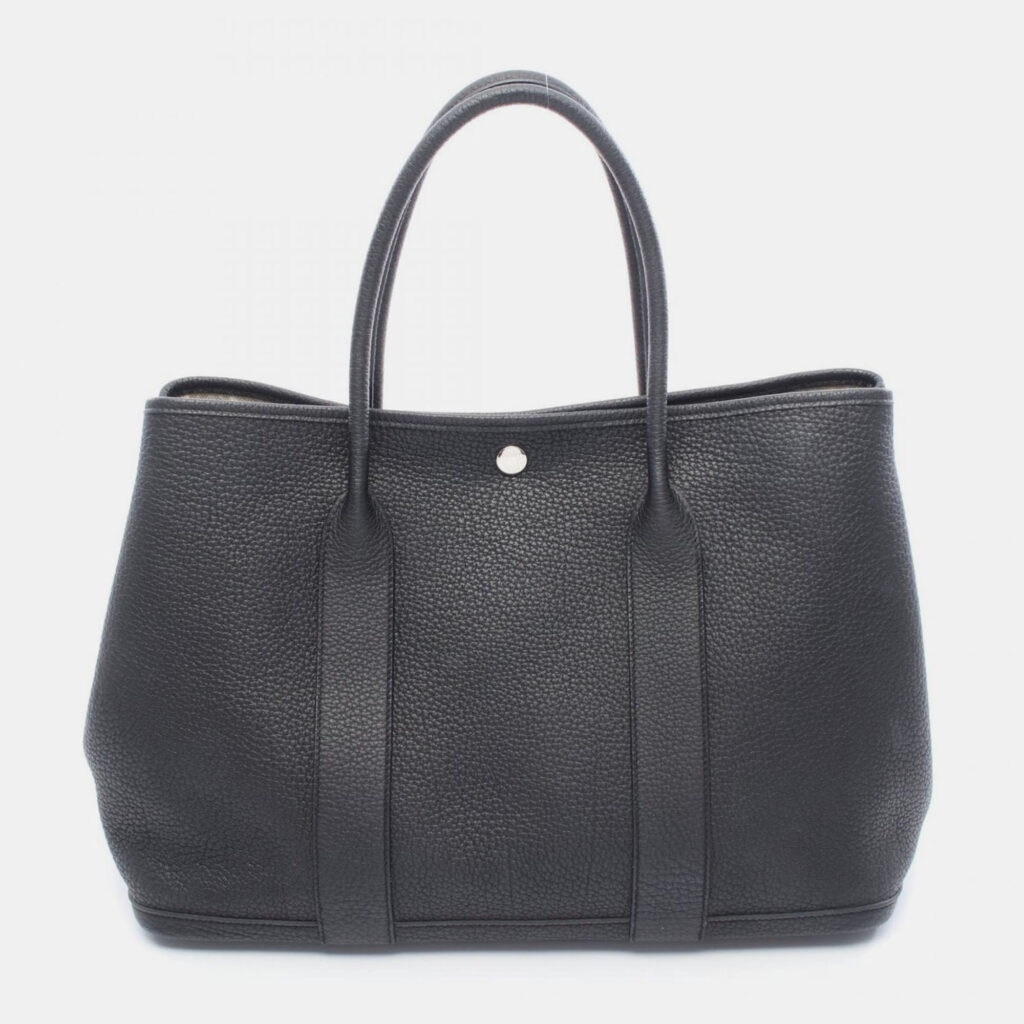 Hermes Garden Party 36 Black Negonda Leather Tote Bag
