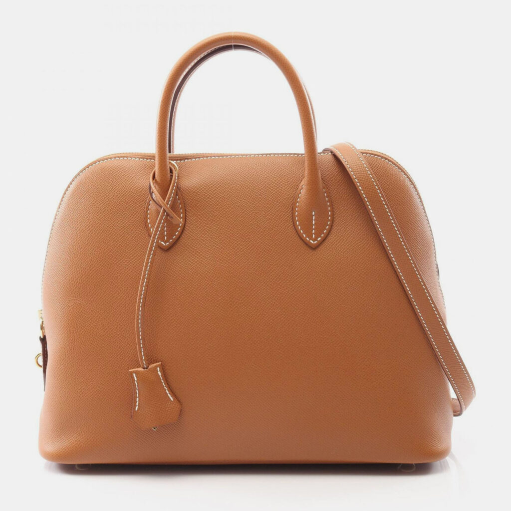 Hermes Bolide 31 Gold Epsom Leather Handbag