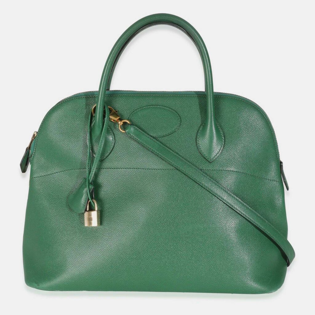 Hermes Vintage Vert Bengale Courchevel Bolide 35 GHW