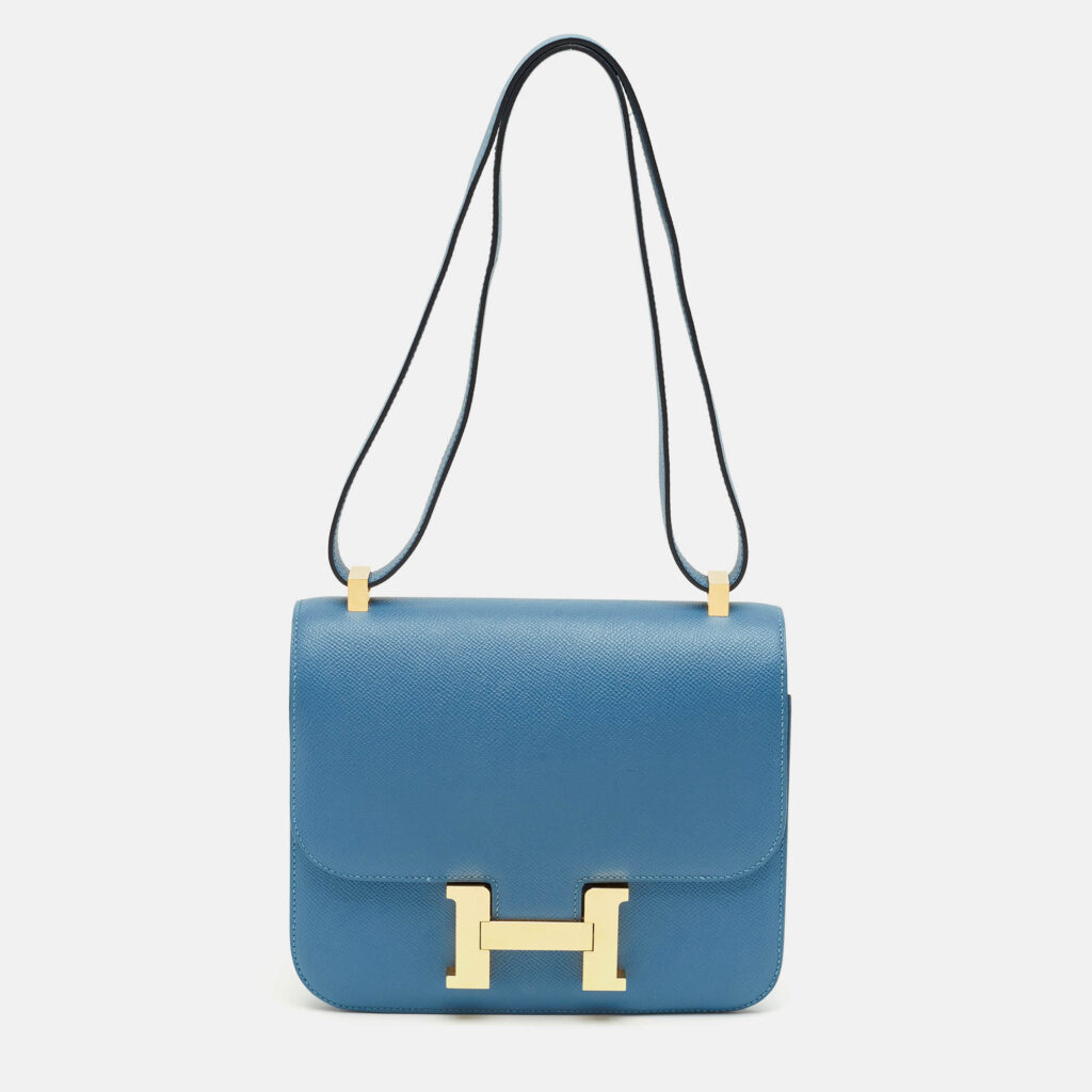 Hermès Blue Jean Epsom Leather Gold Finish Constance 24 Bag Hermès Blue Jean Epsom Leather Gold Finish Constance 24 Bag