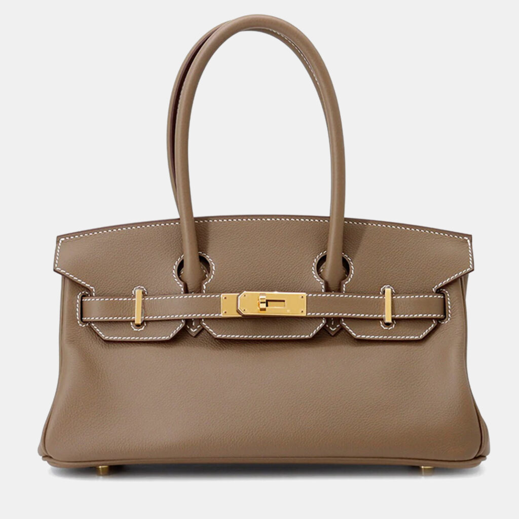 Hermes Shoulder birkin Etoupe Evercolor Handbag 29 Hermes Shoulder birkin Etoupe Evercolor Handbag 29