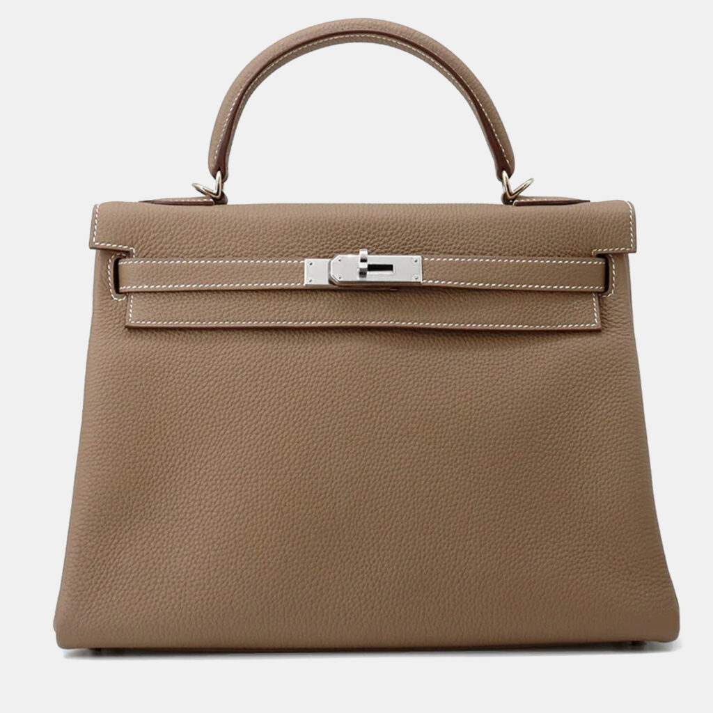 Hermes Kelly Retourne Etoupe Togo Leather Handbag 32