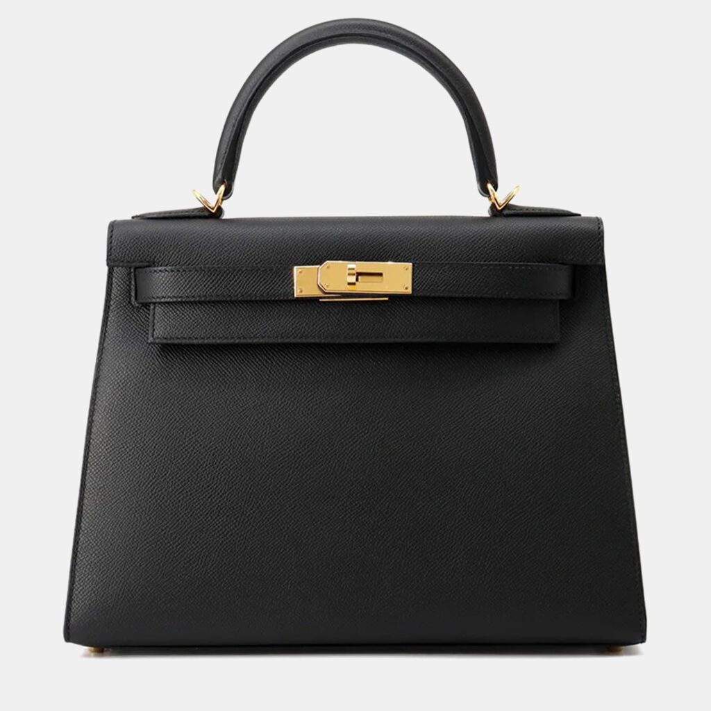 Hermes Kelly Sellier Black Epsom Size 28