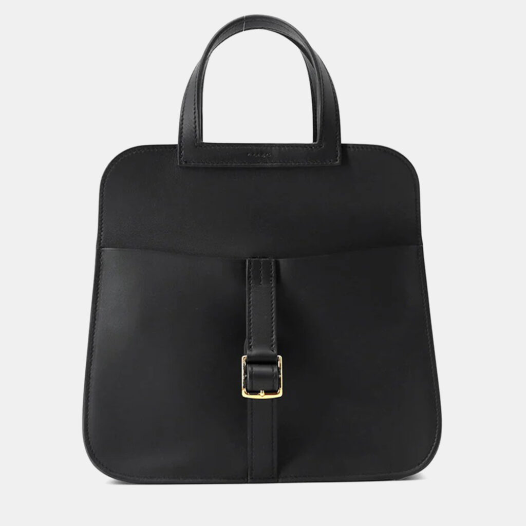 Hermes Halzan Black Swift Leather Mini Handbag