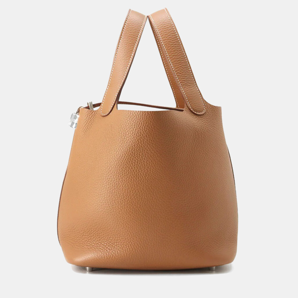 Hermes Picotin Lock 22 Gold Taurillon Clemence Tote Hermes Picotin Lock 22 Gold Taurillon Clemence Tote