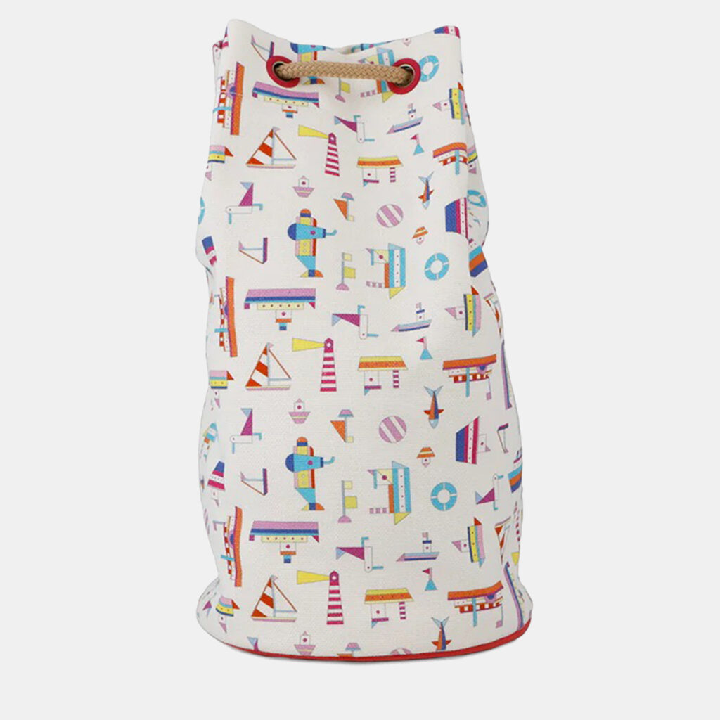 Hermes Petit Chartier Duffle Bag Multicolor Cotton