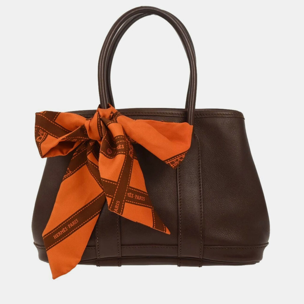luxury-women-hermes-used-handbags-p1229569-011-1.jpg Hermes Havane Swift Garden Twilly TTPM Tote Handbag