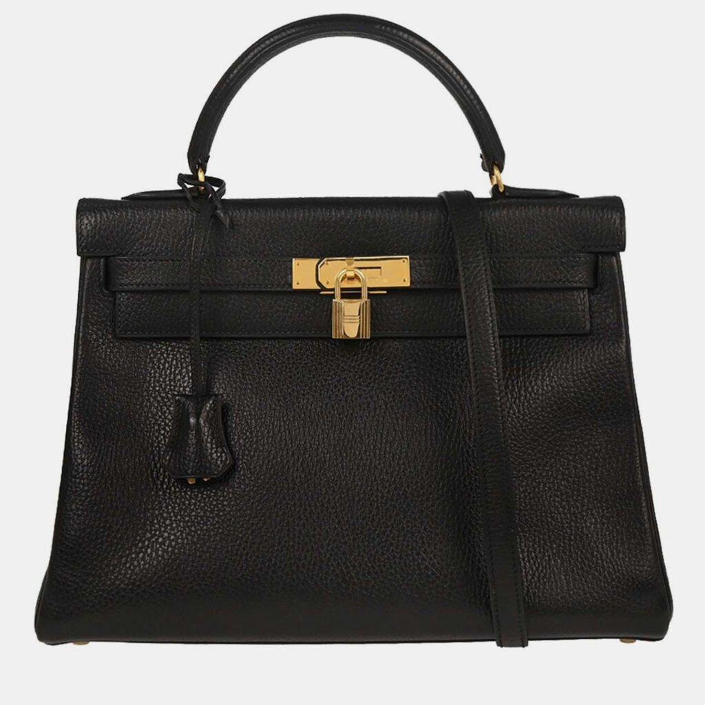 luxury-women-hermes-used-handbags-p1229579-009-1.jpg Hermes Black Ardennes Kelly 32 Retourne 2way Handbag