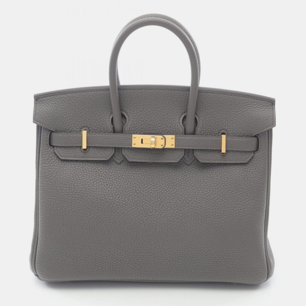 Hermes Birkin 25 Gray Togo Leather Tote Bag Hermes Birkin 25 Gray Togo Leather Tote Bag
