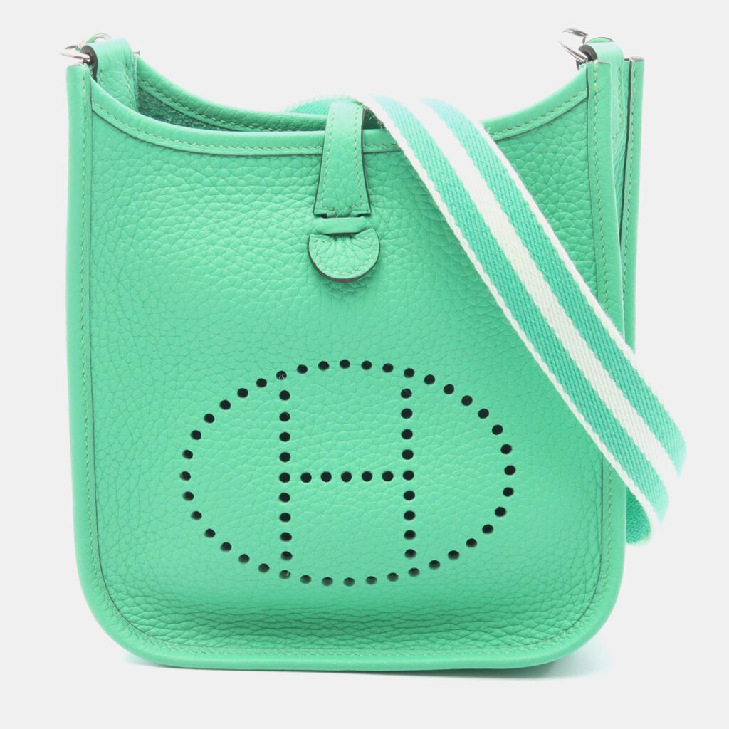 Hermes Evelyne 16 Vert Comic Clemence Leather Crossbody Bag Hermes Evelyne 16 Vert Comic Clemence Leather Crossbody Bag