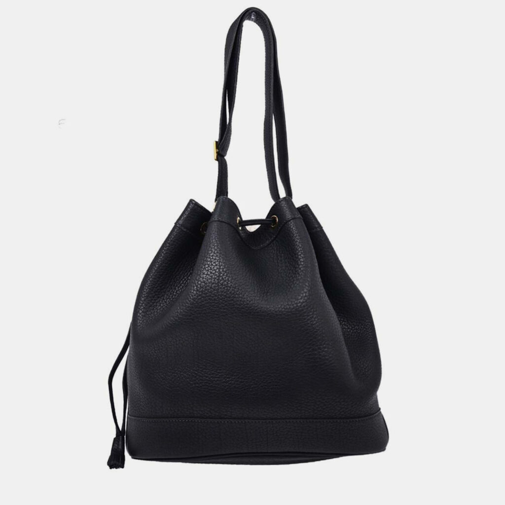 Hermes Market GM Bucket Blue Indigo Taurillon Clemence Shoulder Bag