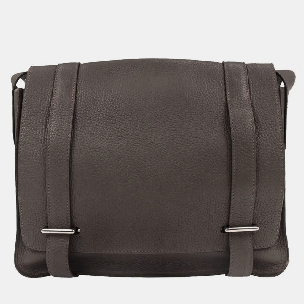 Hermes Etain Taurillon Clemence Steve Caporal 27 Shoulder Bag Hermes Etain Taurillon Clemence Steve Caporal 27 Shoulder Bag