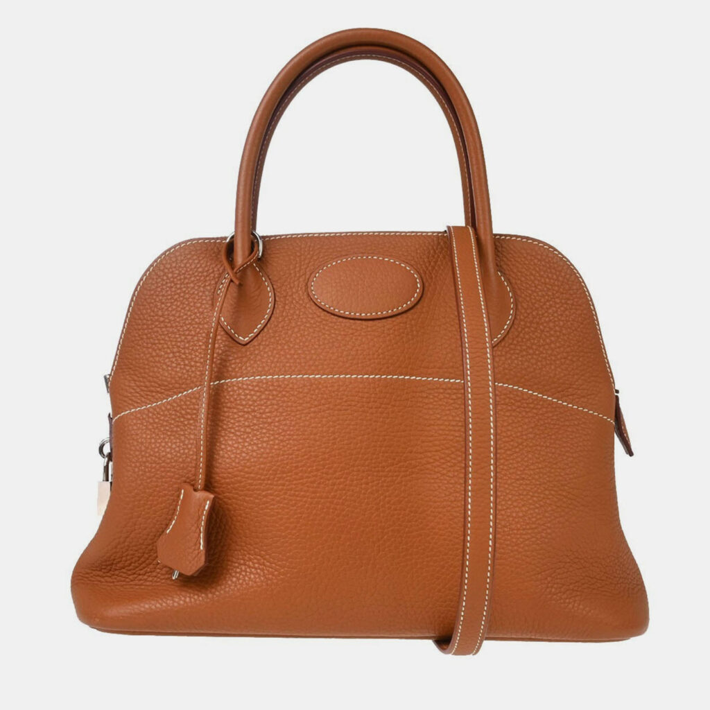 Hermes Gold Taurillon Clemence Bolide 31 2way Handbag Hermes Gold Taurillon Clemence Bolide 31 2way Handbag