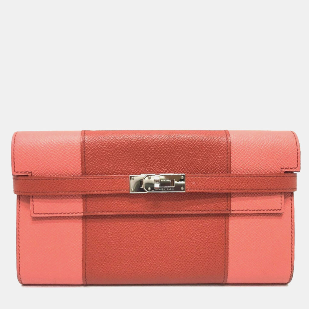 Hermes Kelly Pink Epsom Flag Long Wallet Hermes Kelly Pink Epsom Flag Long Wallet