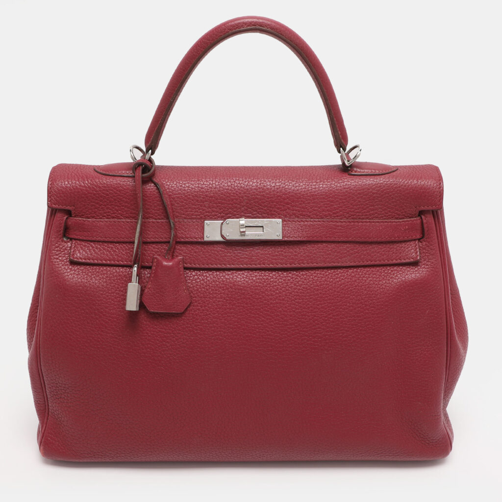 Hermes Tosca Taurillon Clemence Leather Palladium Finish Kelly Retourne 35 Bag Hermes Tosca Taurillon Clemence Leather Palladium Finish Kelly Retourne 35 Bag