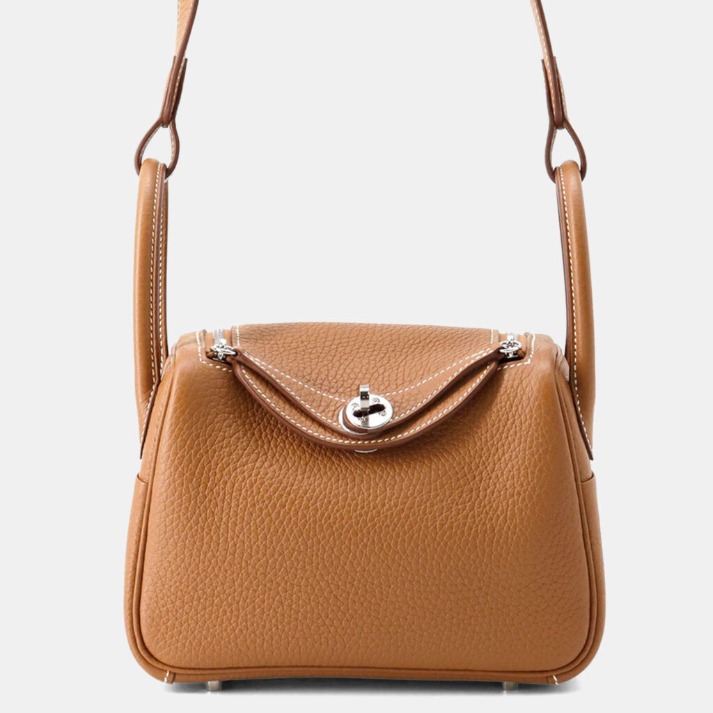 Hermes Lindy Size Mini Gold Taurillon Clemence Bag Hermes Lindy Size Mini Gold Taurillon Clemence Bag