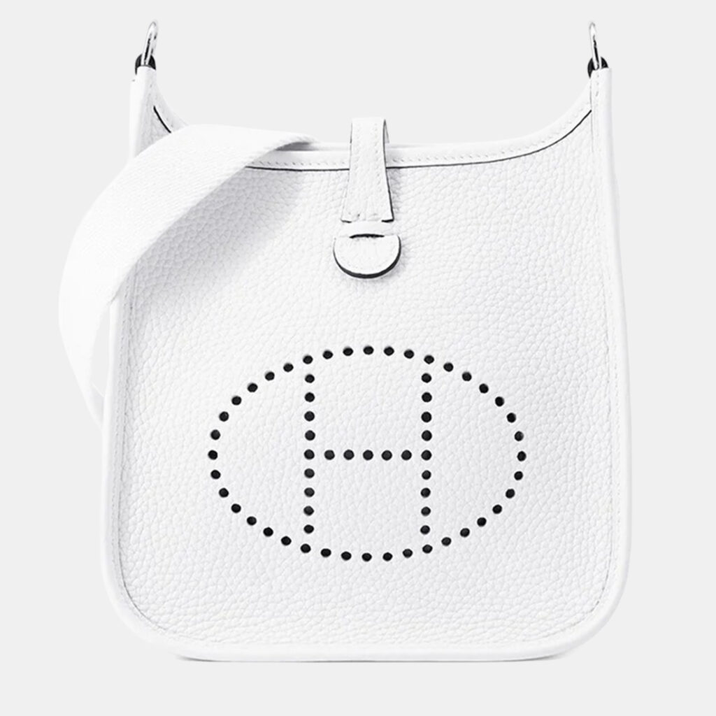 Hermes Evelyne Long Size Tpm New White Taurillon Clemence Bag Hermes Evelyne Long Size Tpm New White Taurillon Clemence Bag
