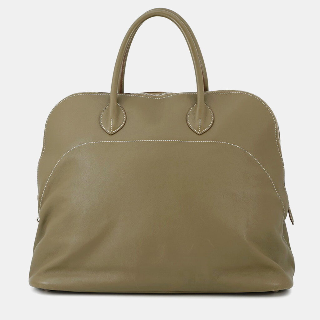 Hermes Bolide Relax Vert Gris Vaux Sikkim Leather Size 45 Hermes Bolide Relax Vert Gris Vaux Sikkim Leather Size 45
