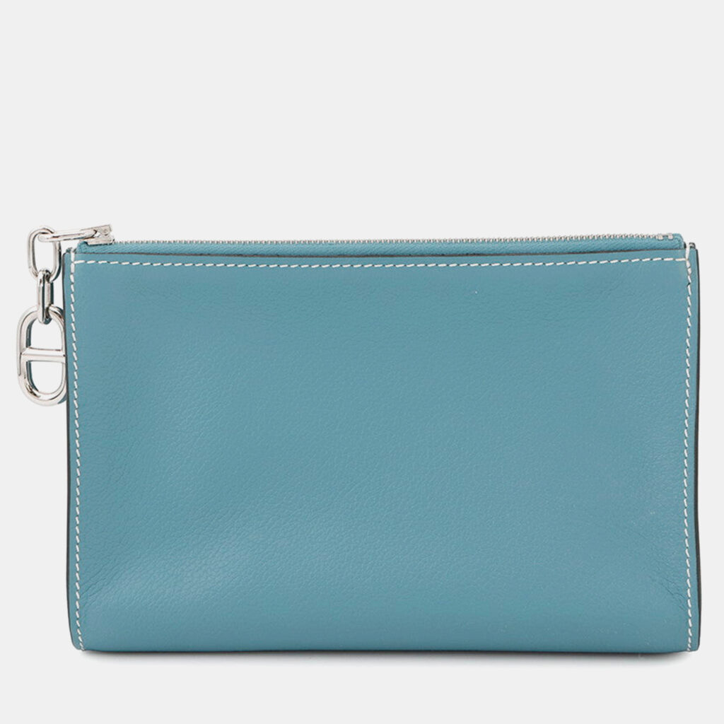 Hermes Zip Angor New Blue Jean Evercolor Size PM