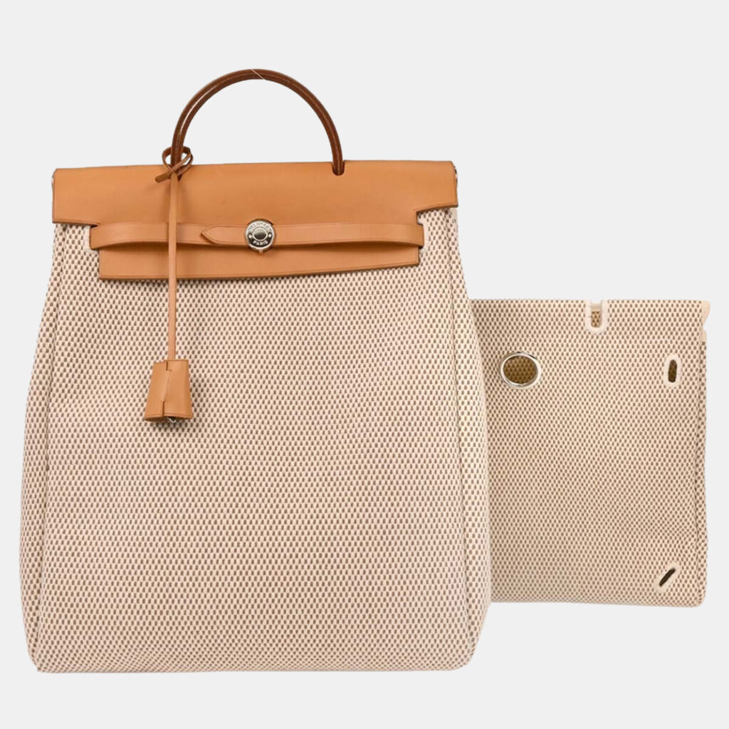 Hermes Beige Toile GM Herbag a Dos Backpack Hermes Beige Toile GM Herbag a Dos Backpack