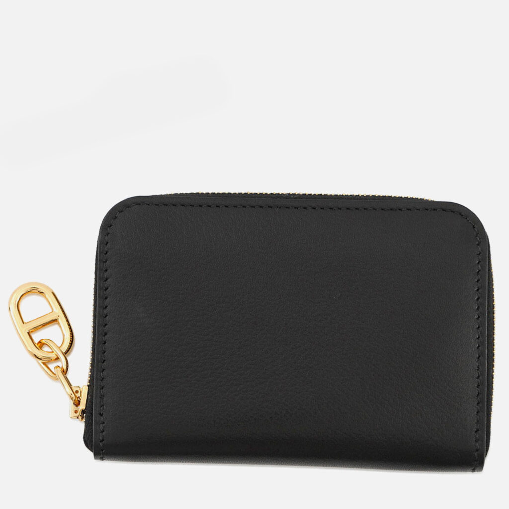 Hermes Chaine D'Ancre Zip Ango Coin Purse Black Evercolor