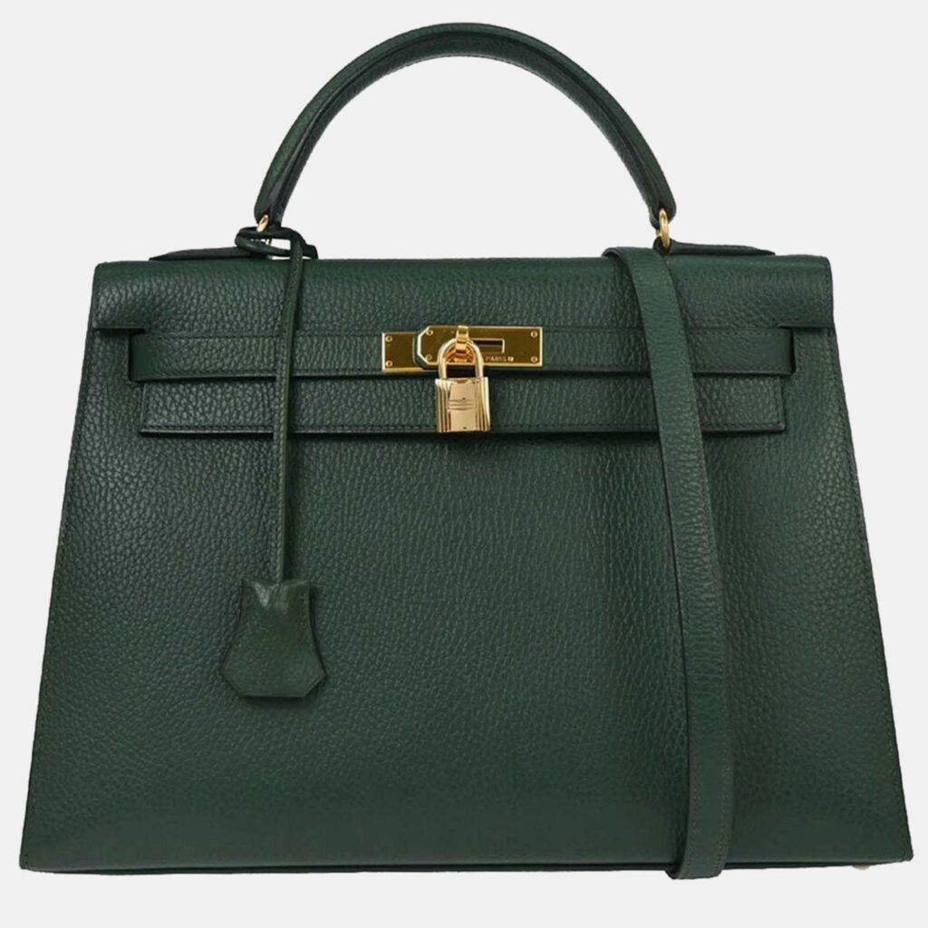 Hermes Kelly 32 Sellier Vert Ardennes Handbag Hermes Kelly 32 Sellier Vert Ardennes Handbag