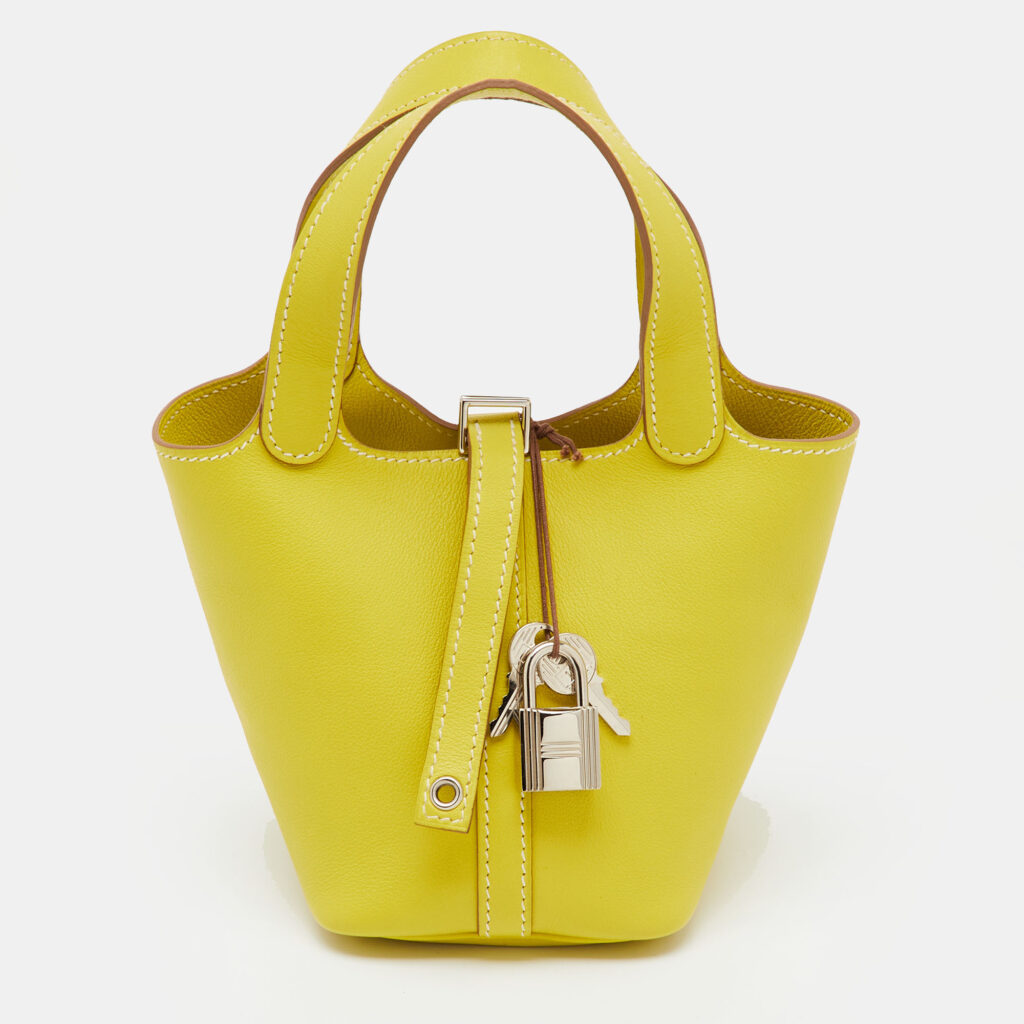 Hermes Lime Swift Leather Micro Picotin Lock Bag Hermes Lime Swift Leather Micro Picotin Lock Bag